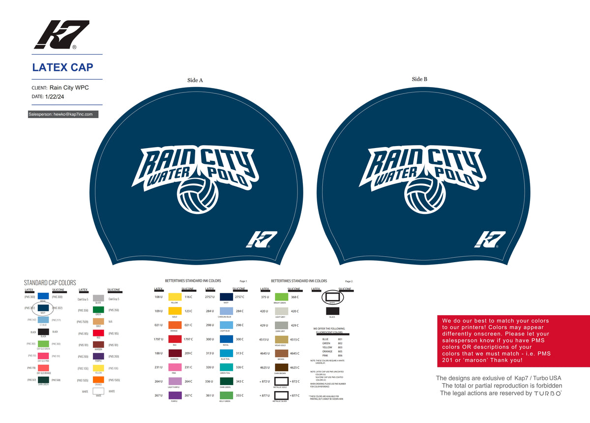 Rain City WPC - TEAM STORE - Latex Caps