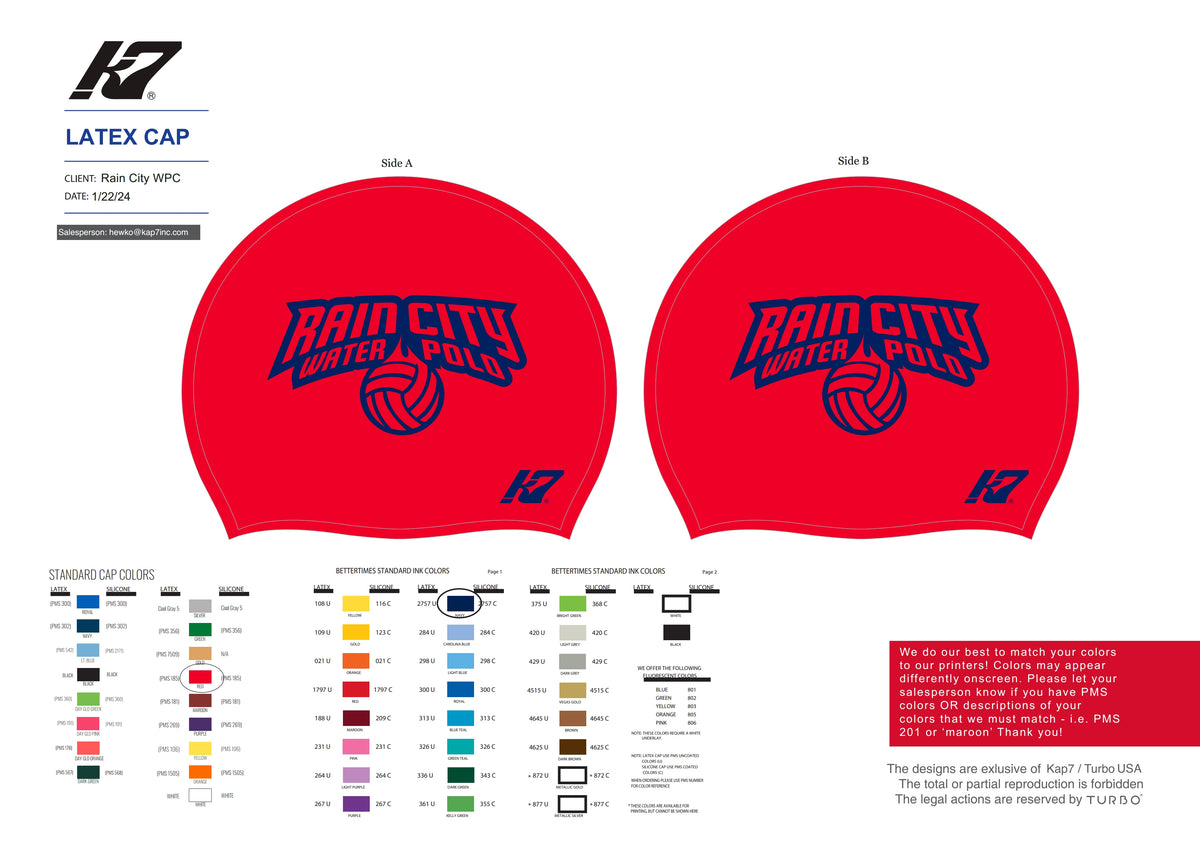 Rain City WPC - TEAM STORE - Latex Caps