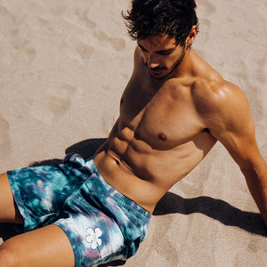 Men's Beach Shorts Galaxy Flower