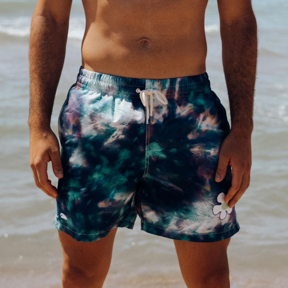 Men's Beach Shorts Galaxy Flower