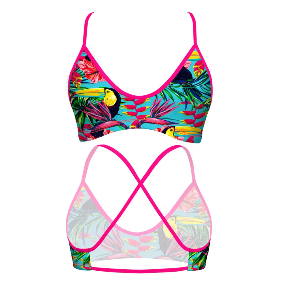 Turbo Women's Bikini Top Mare Tucan Garden