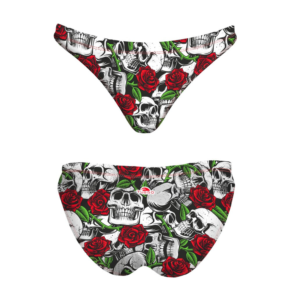Turbo Women's Bikini Bottom Mare Skull And Roses