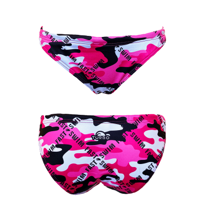 Turbo Women's Bikini Bottom Mare Camo Letters