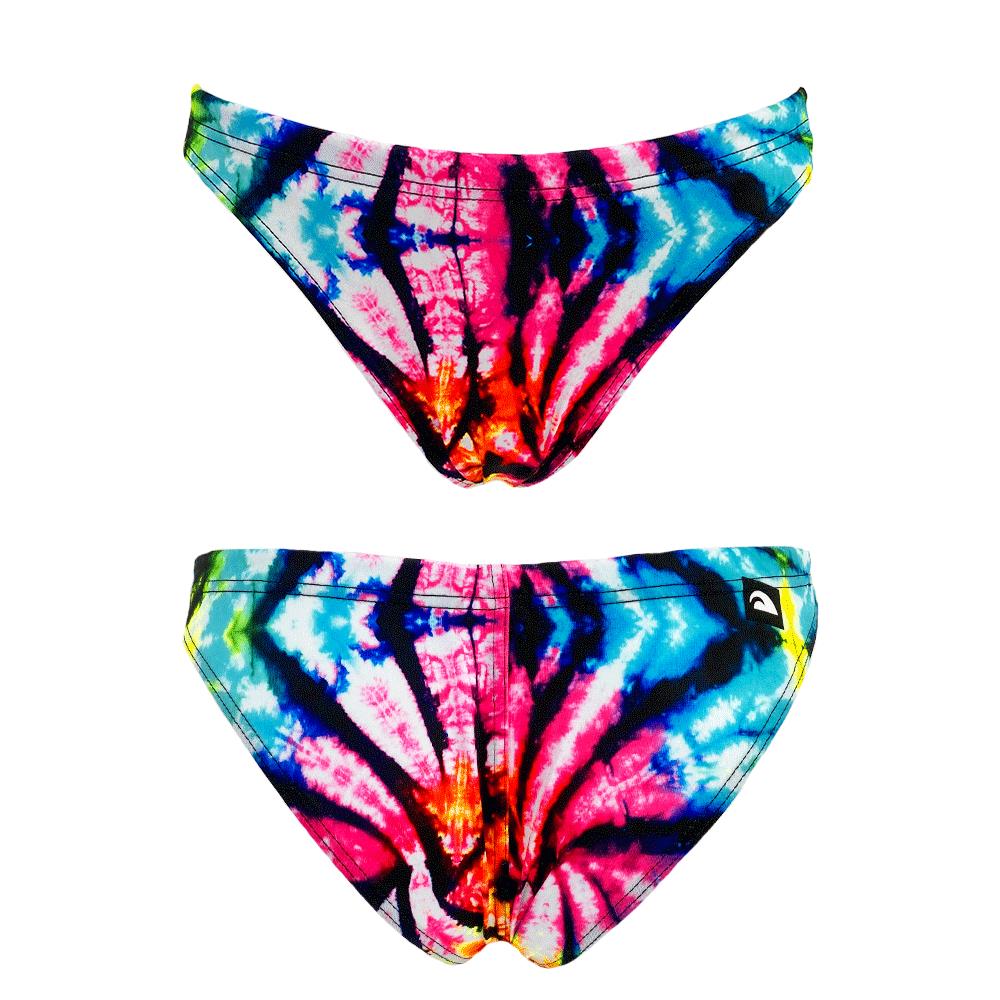 Turbo Women's Bikini Bottom Funky Tie Dye Rainbow