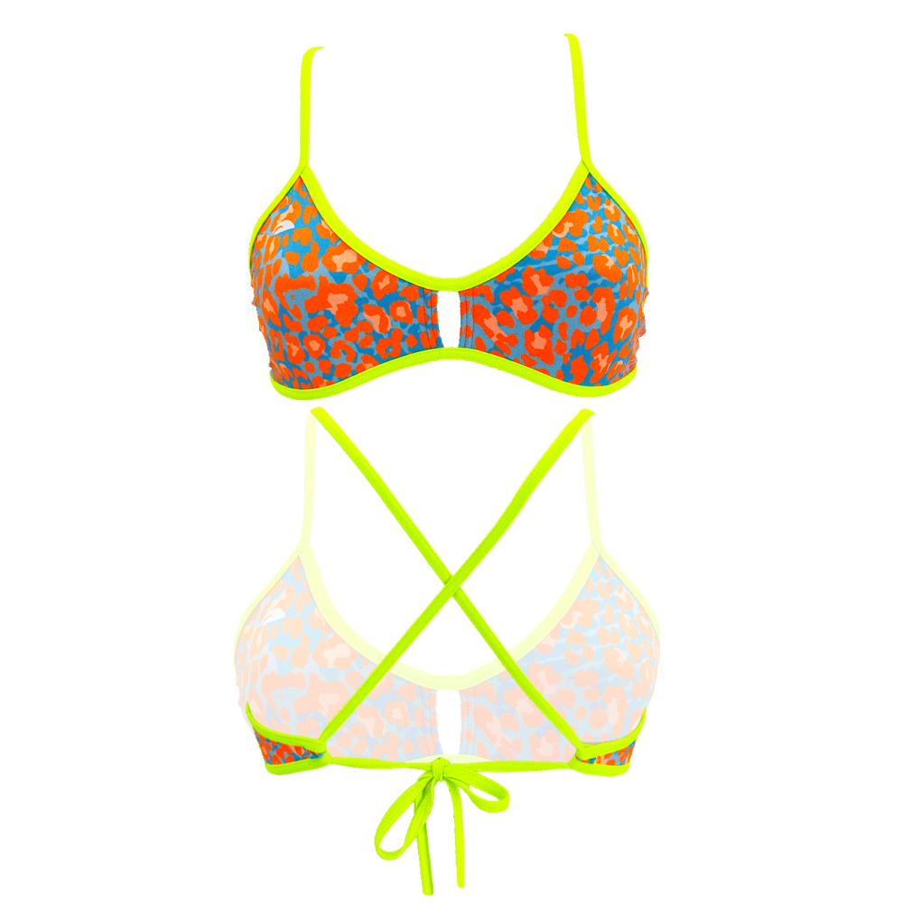 Turbo Women's Bikini Top Active Leopard Summer