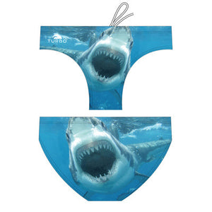 Turbo Men's Water Polo Brief- Shark Animal Print