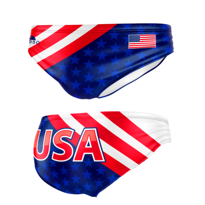 Turbo Men's Water Polo Brief- Team USA