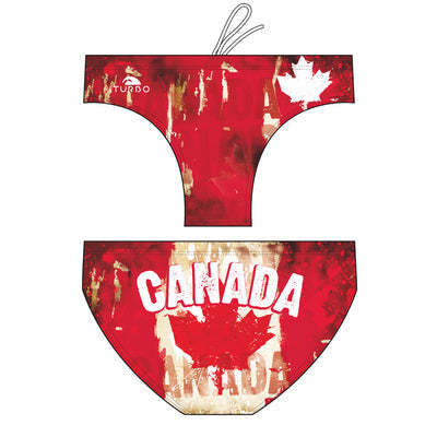 Turbo Men's Water Polo Brief- Canadian Leaf