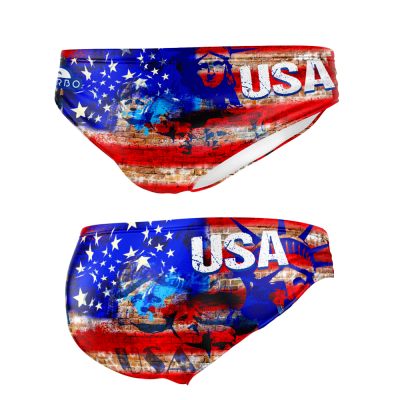 Turbo Men's Water Polo Brief- USA Founders