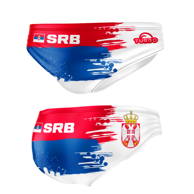 Turbo Men's Water Polo Brief- Serbia 2016 Throwback National Team Suit