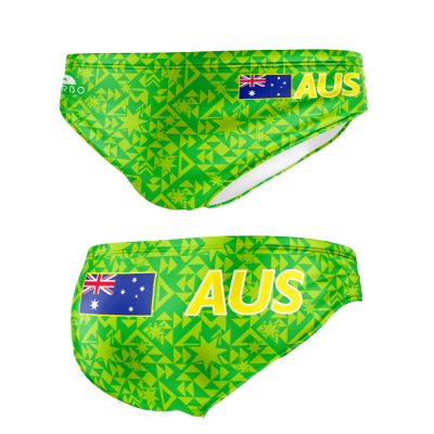 Turbo Men's Water Polo Brief- Australia Neon
