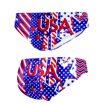 Turbo Men's Water Polo Brief- USA Stars