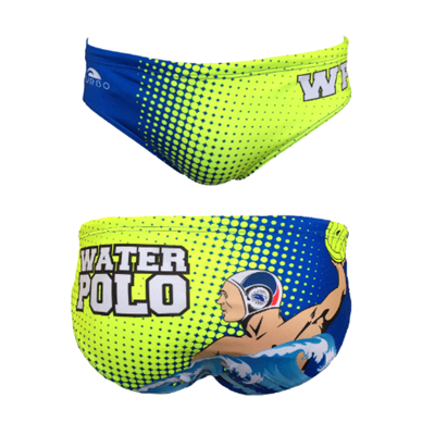 Turbo Men's Water Polo Brief- Neon Water Polo