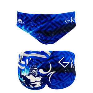 Turbo Men's Water Polo Brief- Greece Poseidon