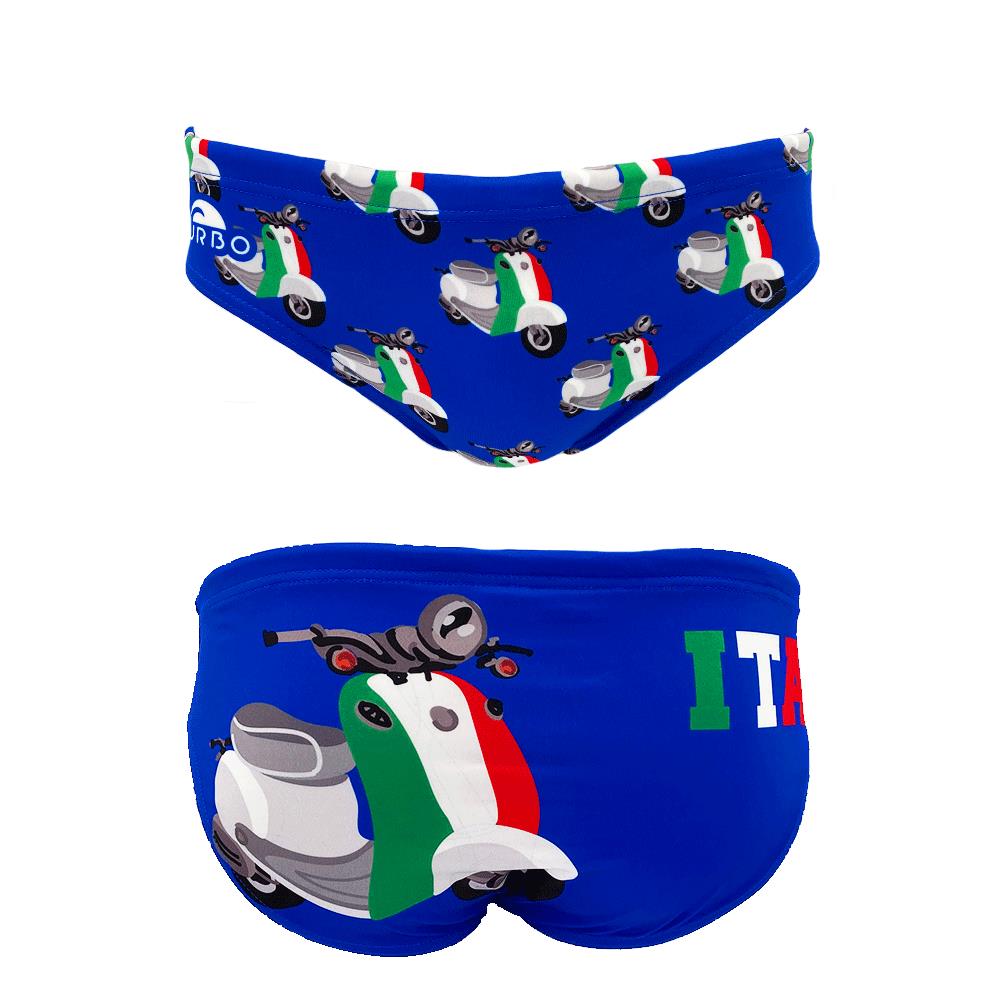 Turbo Men's Water Polo Brief- Italian Vespa