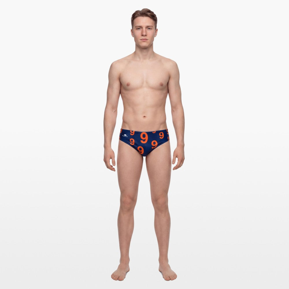 Turbo Men's Water Polo Brief- Number 9