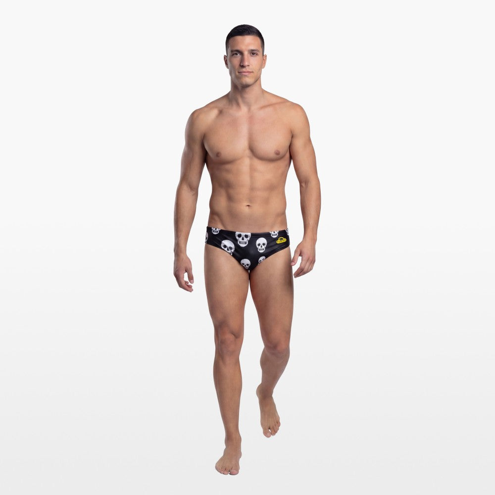 Turbo Men's Water Polo Brief- Skulls