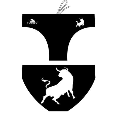 Turbo Men's Water Polo Brief- Black Bull
