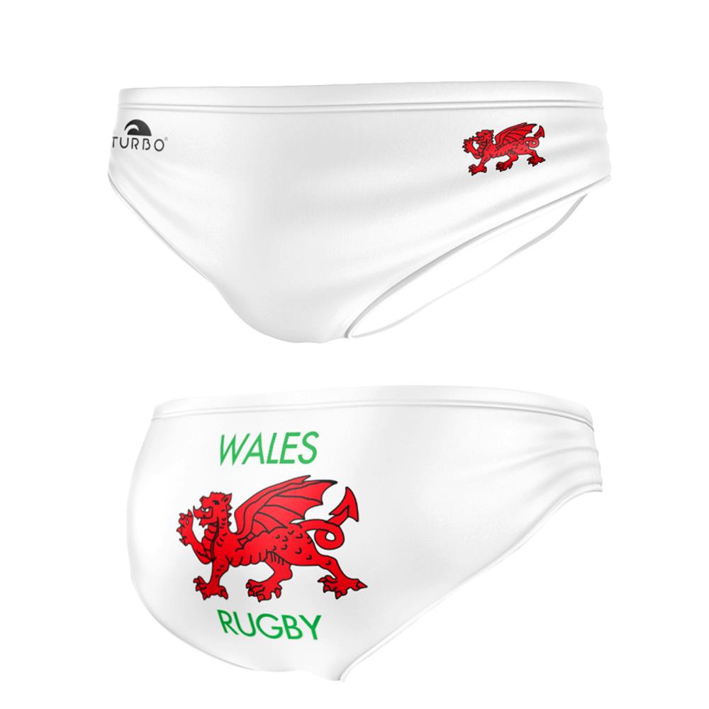Turbo Men's Water Polo Brief- Wales Rugby