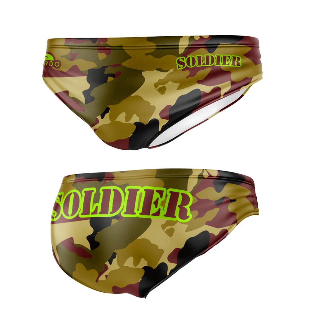 Turbo Men's Water Polo Brief- Soldier