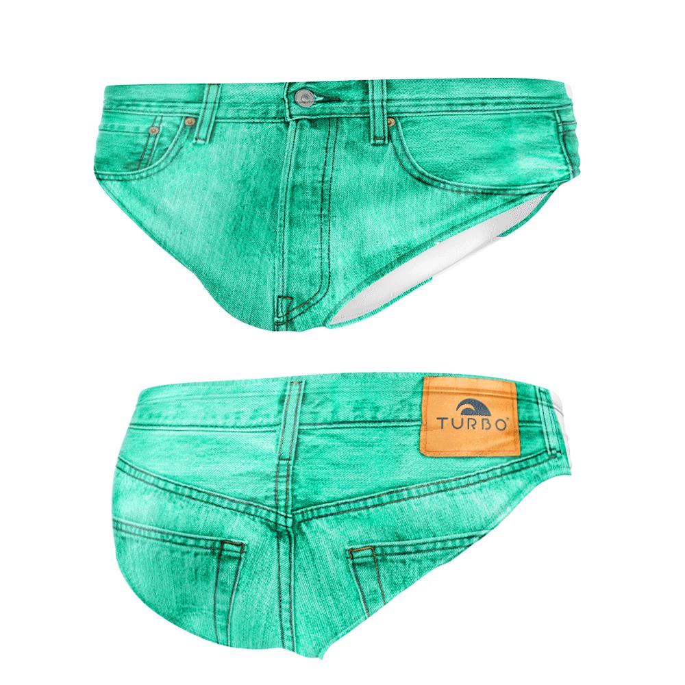 Turbo Men's Water Polo Brief- Jeans