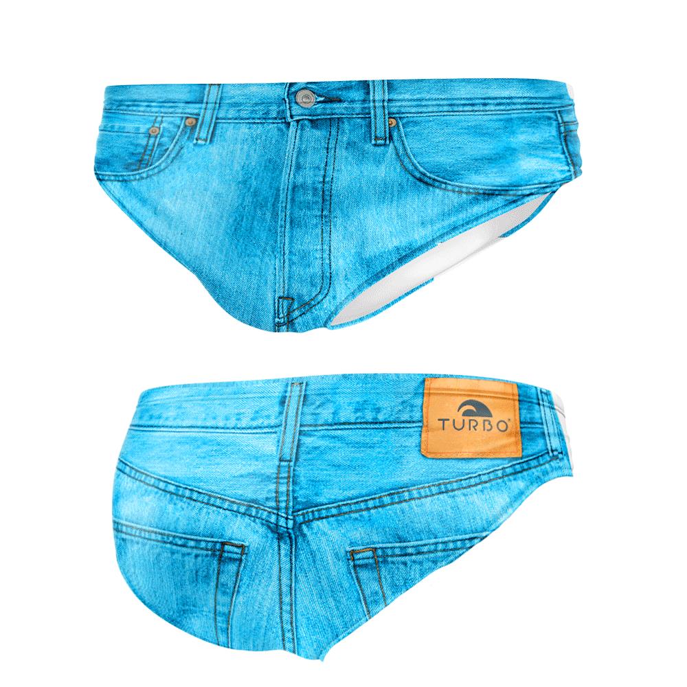 Turbo Men's Water Polo Brief- Jeans