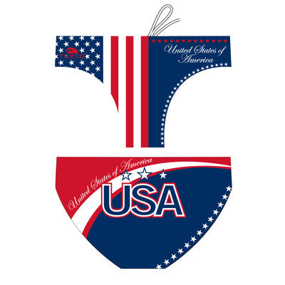 Turbo Men's Water Polo Brief- USA National Team 2012 Throwback