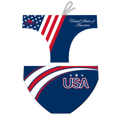 Turbo Men's Water Polo Brief- United States of America