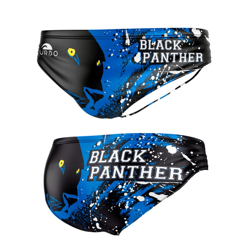 Turbo Men's Water Polo Brief- Black Panther