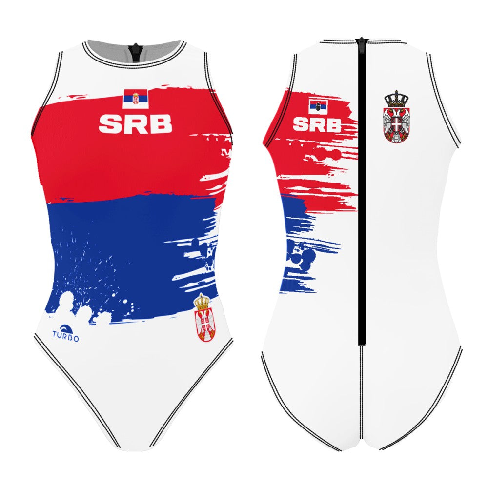 BTURBO Women's Comfort Water Polo Swimsuit- Serbia