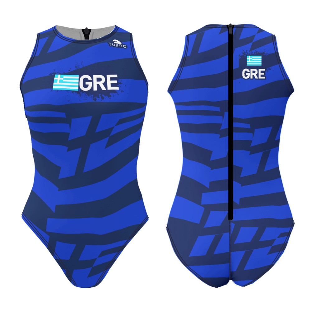 TURBO Women's Comfort Water Polo Swimsuit- Greece