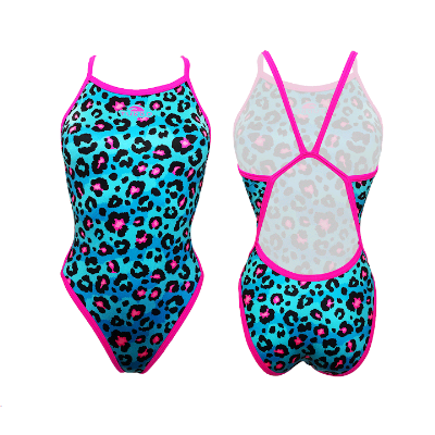 Turbo Women's Revolution Swimsuit- Blue Animal