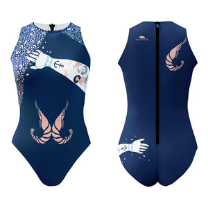 TURBO Women's Comfort Water Polo Swimsuit- Anchor Tattoo