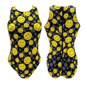 TURBO Women's Comfort Water Polo Swimsuit- Smiley Face