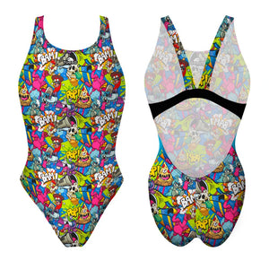 Turbo Women's Wide Strap Swimsuit -Comic