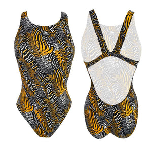 Turbo Women's Wide Strap Swimsuit Color-Zebra
