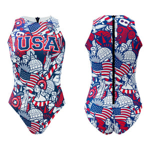 TURBO Women's Comfort Water Polo Swimsuit- USA