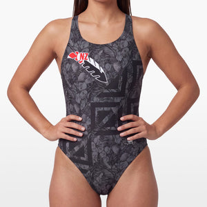 Turbo Women's Wide Strap Swimsuit Feather-Nz