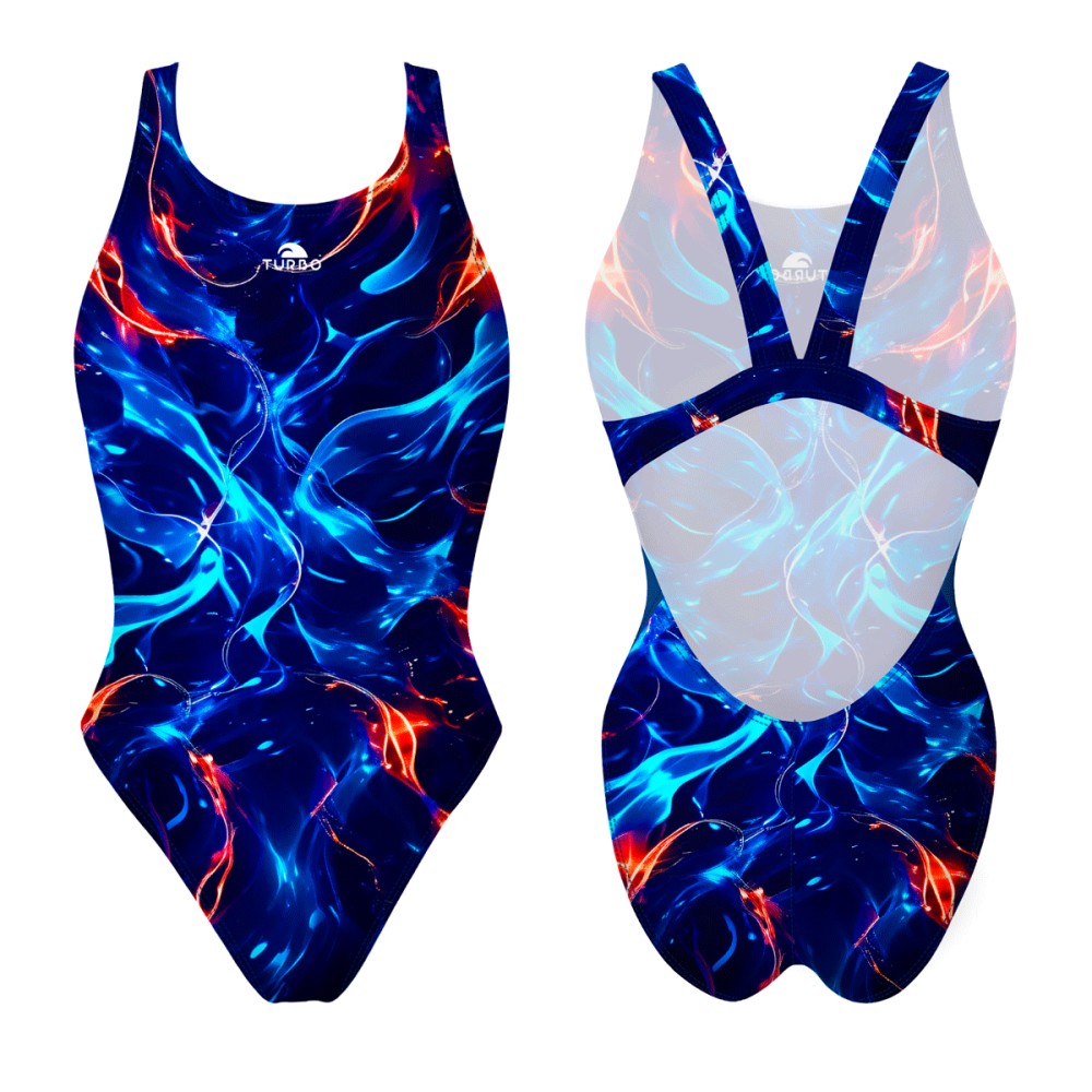 Turbo Women's Wide Strap Swimsuit Bluelectric