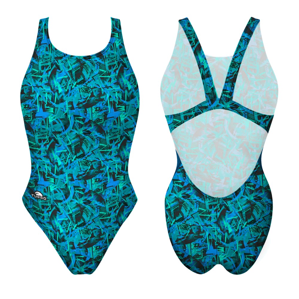 Turbo Women's Wide Strap Swimsuit Volt