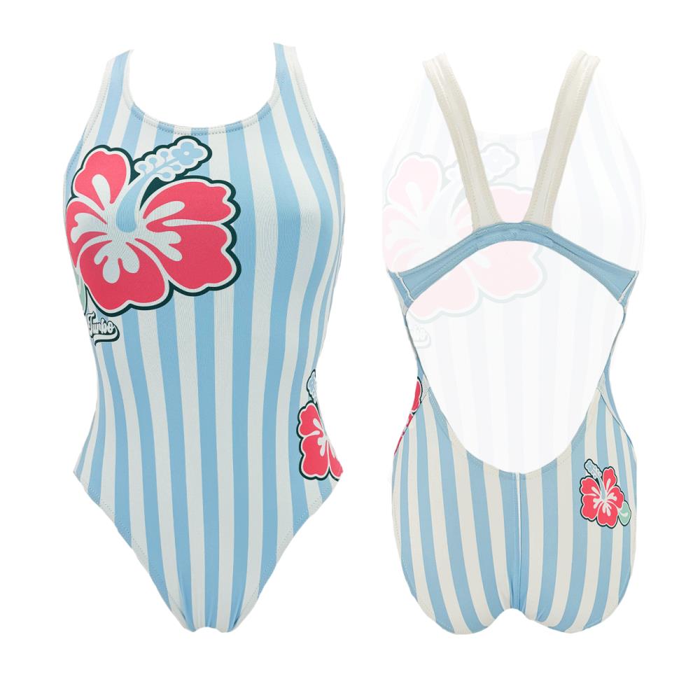 Turbo Women's Wide Strap Swimsuit Hibiscus Summer