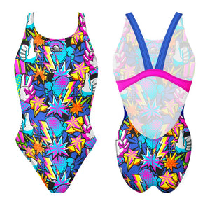 Turbo Women's Wide Strap Swimsuit Comic Kan