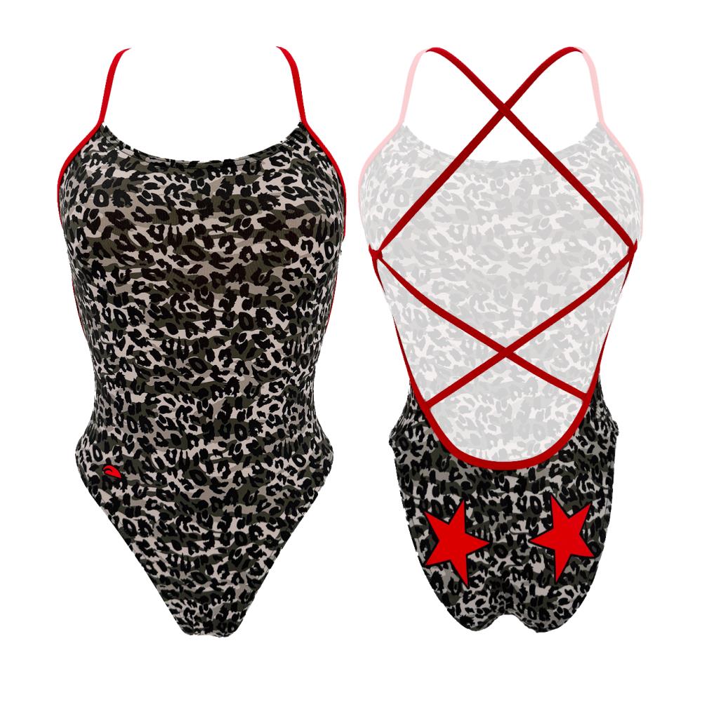 Turbo Women's Swimsuit Sirene Leopard Stars