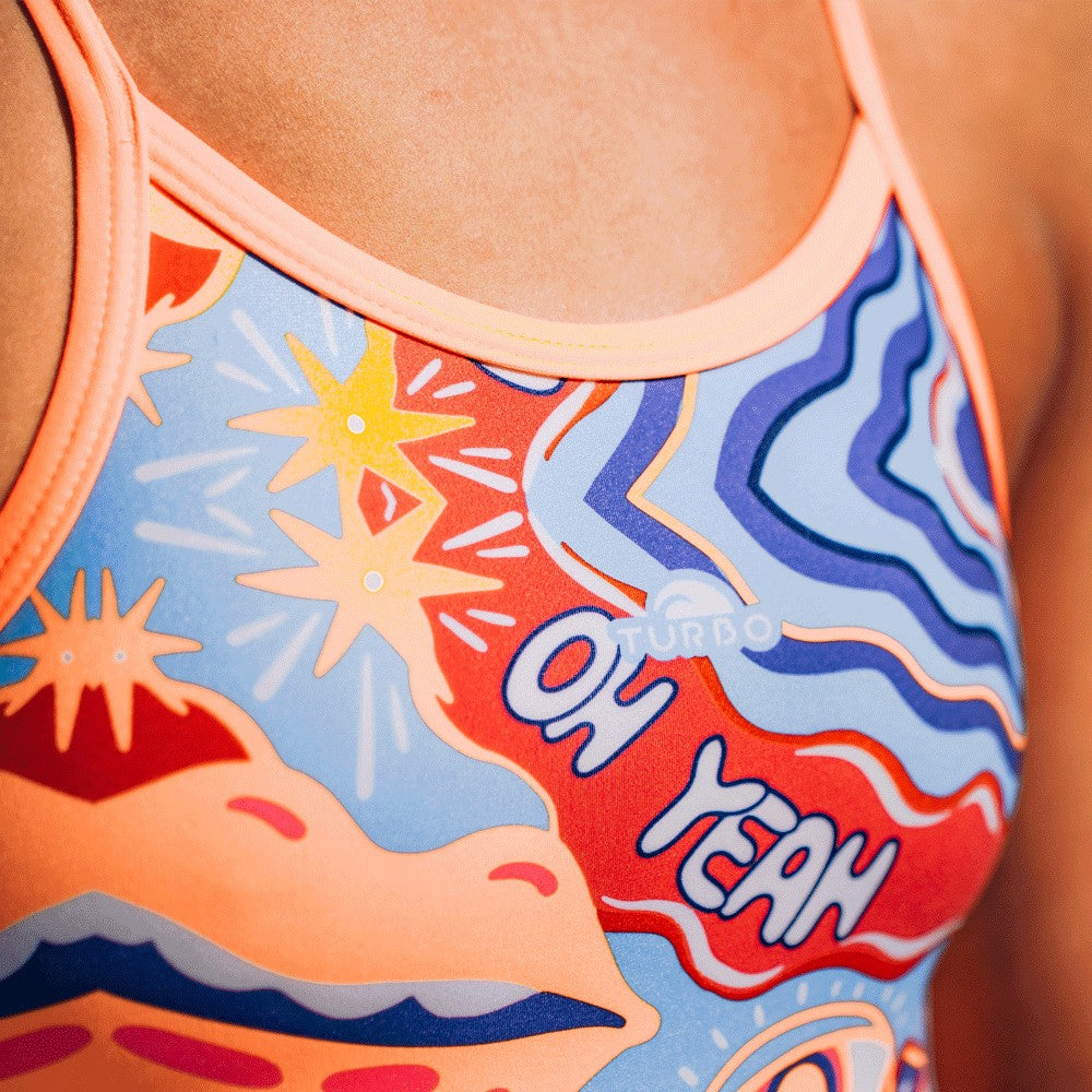 Turbo Women's Kraken Swimsuit- Happy Doodles