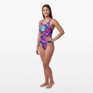Turbo Women's Wide Strap Swimsuit Pantom Chill
