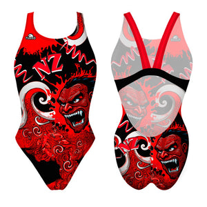 Turbo Women's Wide Strap Swimsuit Maori Art
