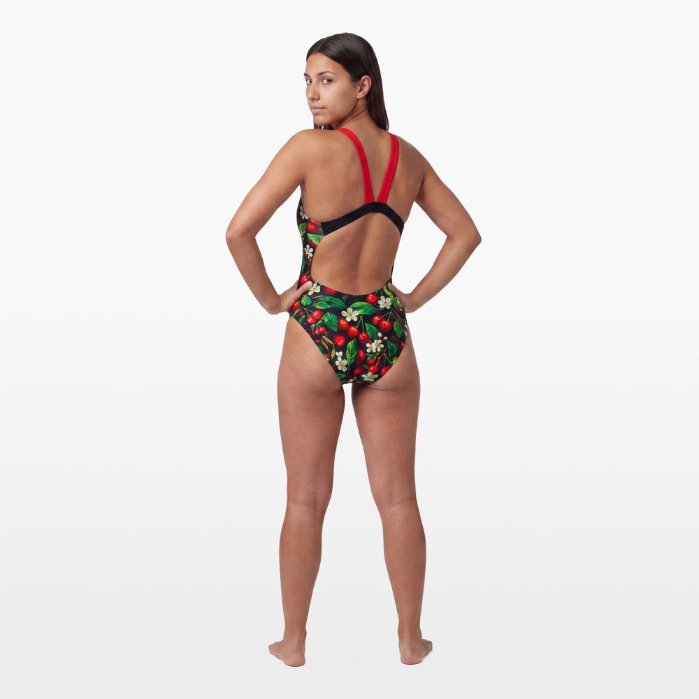 Turbo Women's Wide Strap Swimsuit Cherry