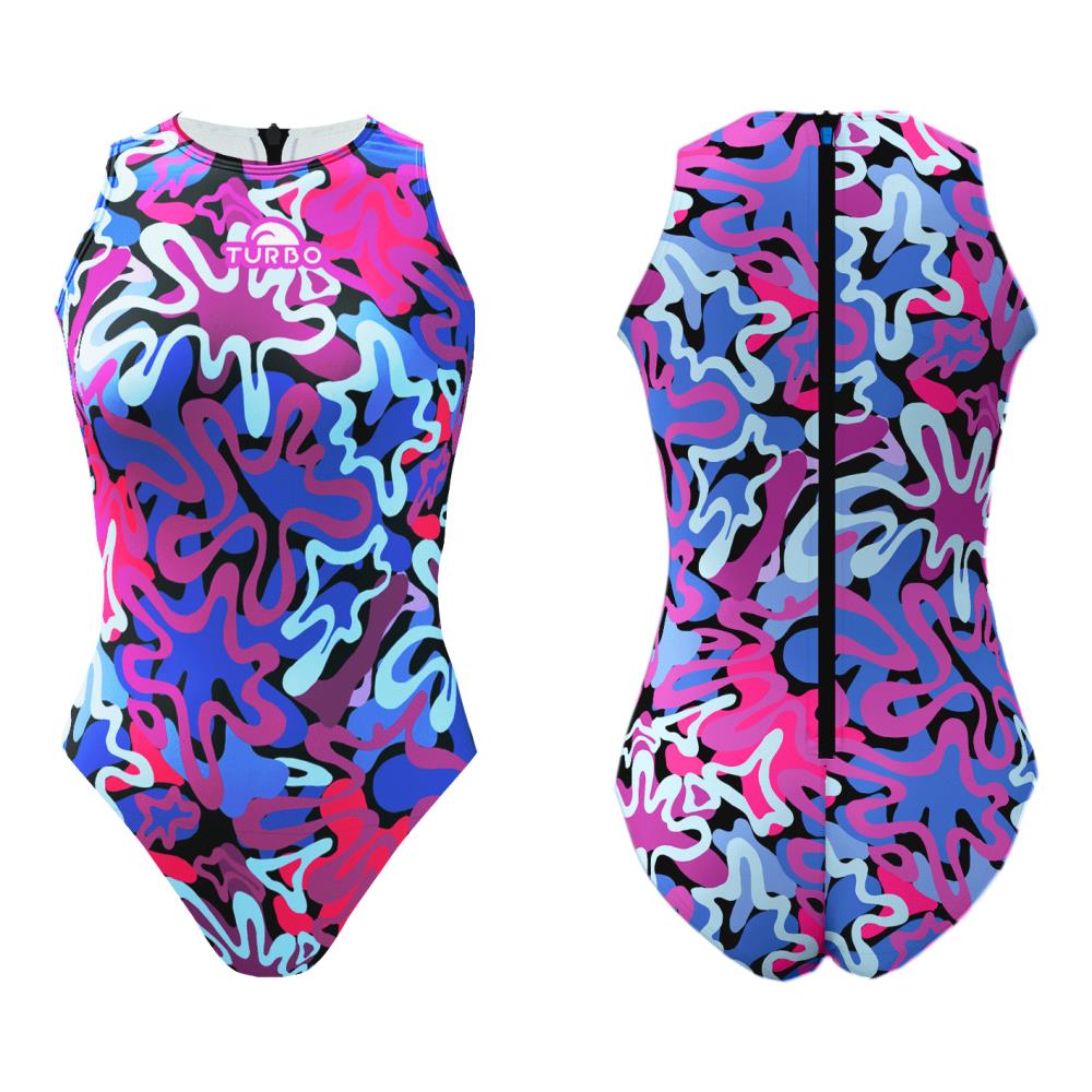 TURBO Women's Comfort Water Polo Swimsuit- Splash Doodle
