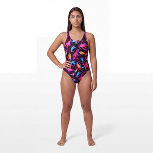 Turbo Women's Wide Strap Swimsuit Stardust Fins