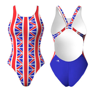 Turbo Women's Wide Strap Swimsuit Retro Usa